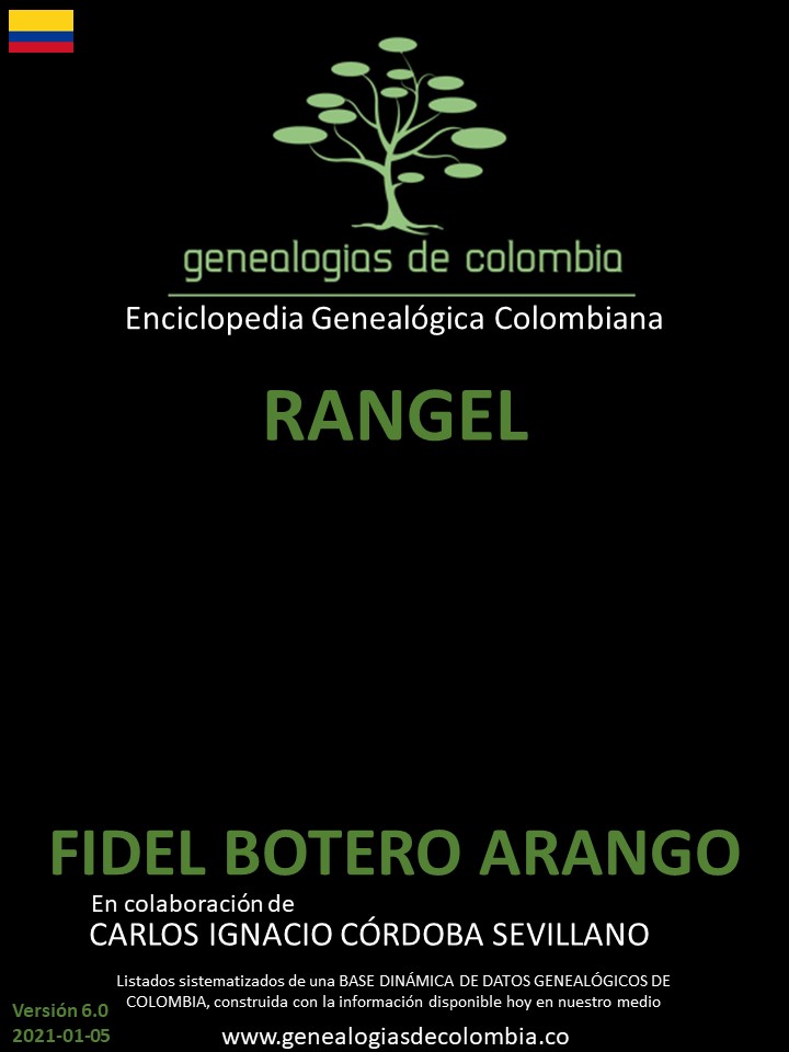 Genealogías de la famila de apellido RANGEL en Colombia Genealogías de la famila de apellido RANGEL en Colombia