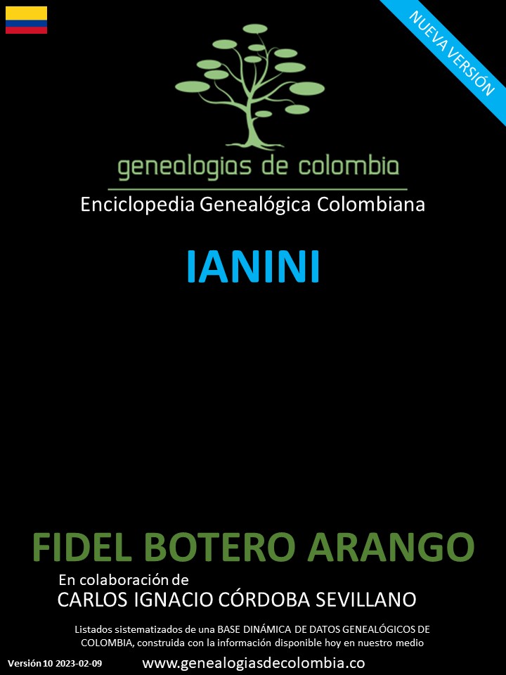 Este libro incluye el apellido Ianini