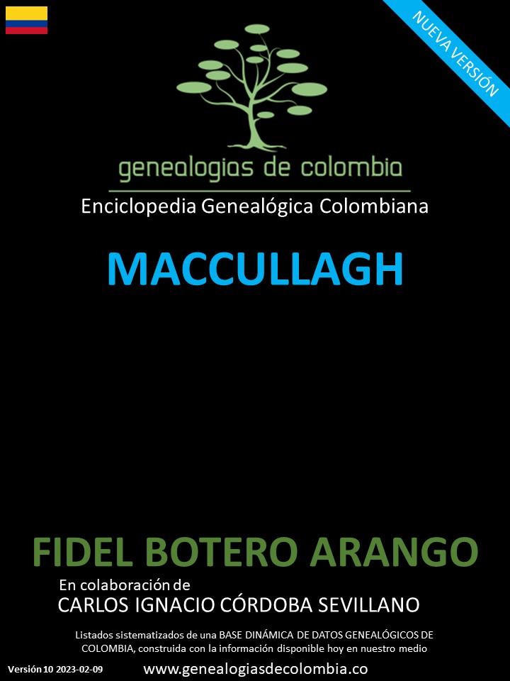 Este libro incluye el apellido Maccullagh