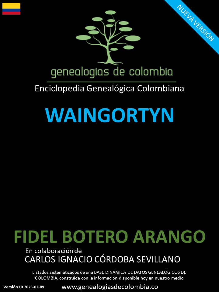 Este libro incluye el apellido Waingortyn