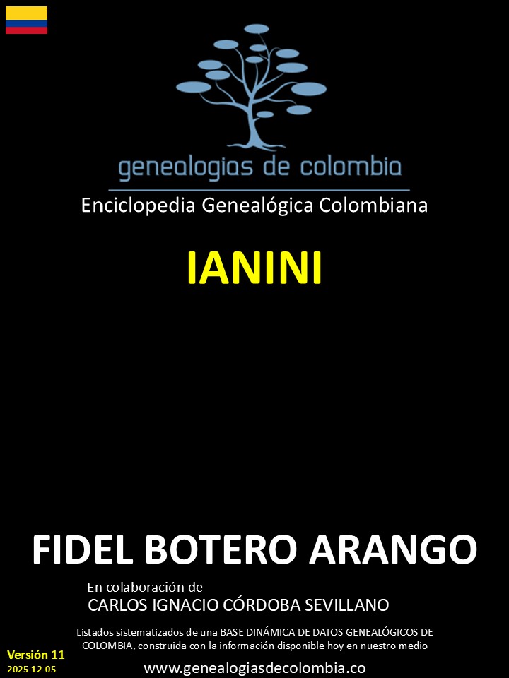 Este libro incluye el apellido Ianini