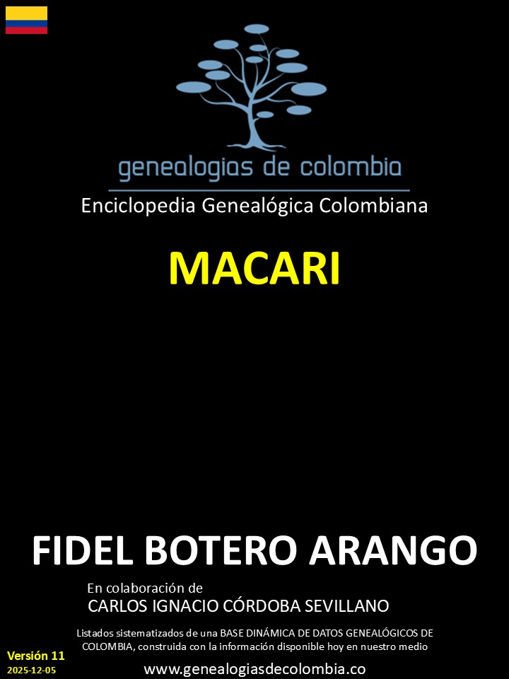 Este libro incluye el apellido Macari