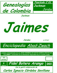 Este libro incluye los apellidos: 
Jackman, Jacob, Jacobsen, Jácome, Jaeggui, Jaén, Jaillier, Jaime, Jaimes, James, Jané, Janiot, Janon, Jansa, Jaquet, Jara, Jaraba